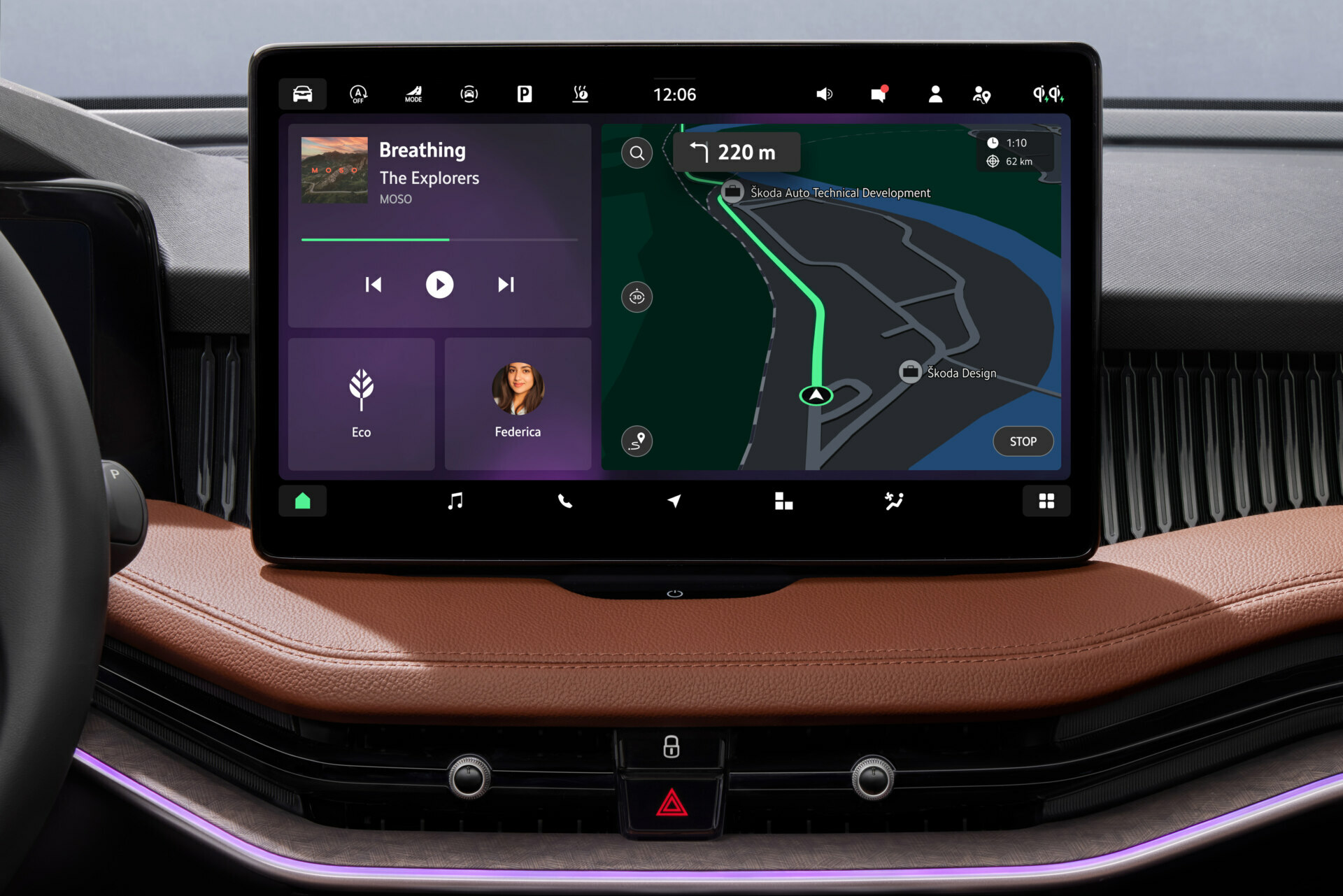 Notranjost Škoda Superb