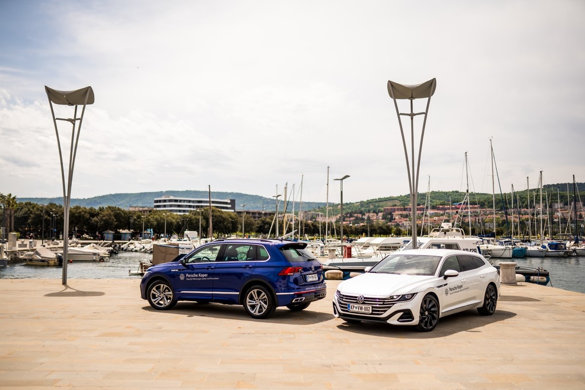 Novi VW Tiguan in VW Arteon fotografirana v Kopru