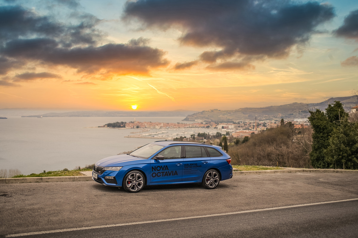 Najmočnejša Škoda Octavia RS fotografirana nad Izolo